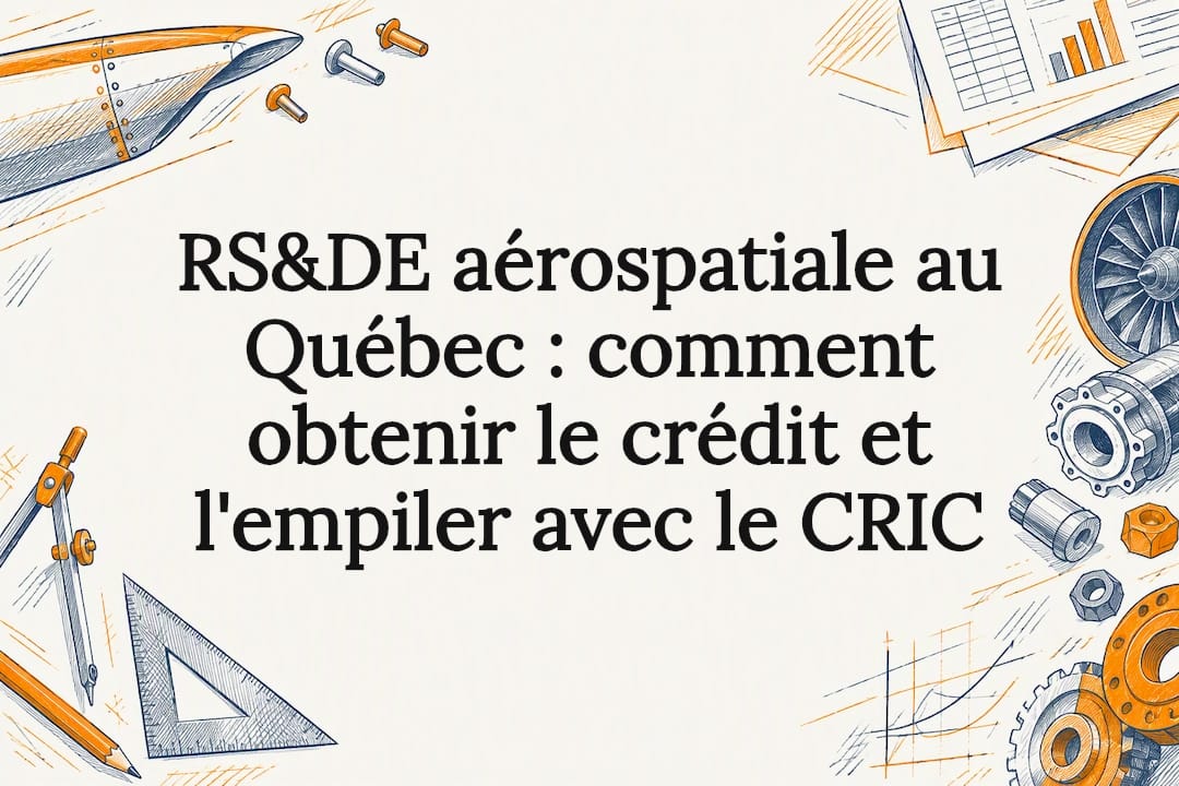 Carte de titre illustrée sur la RSDE aérospatiale