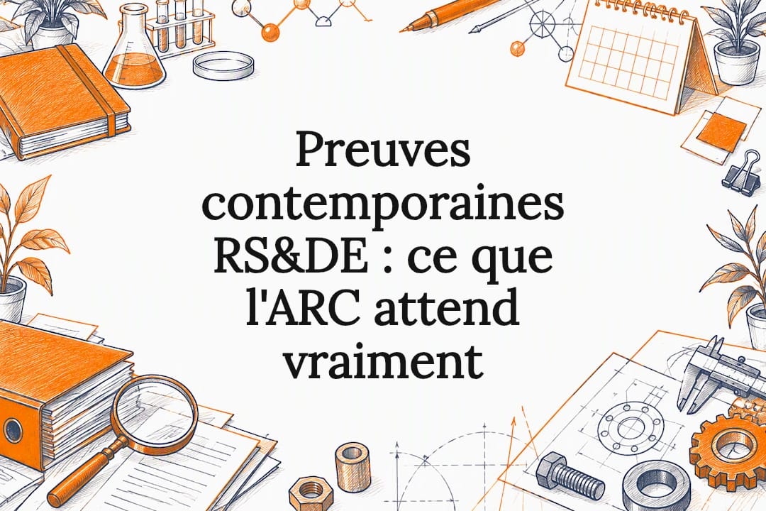 Carte de titre illustrée sur les preuves RS&DE