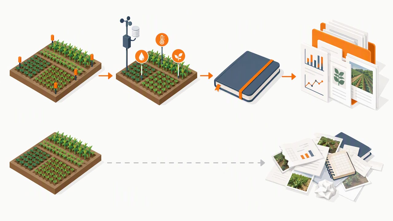 Processus de documentation des essais agricoles