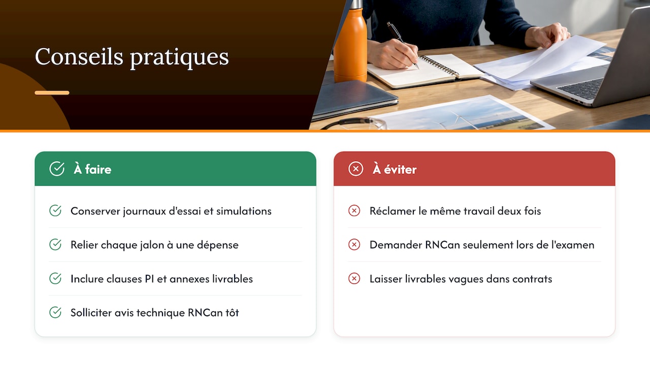 Conseils pratiques pour les innovateurs en énergie — overview diagram