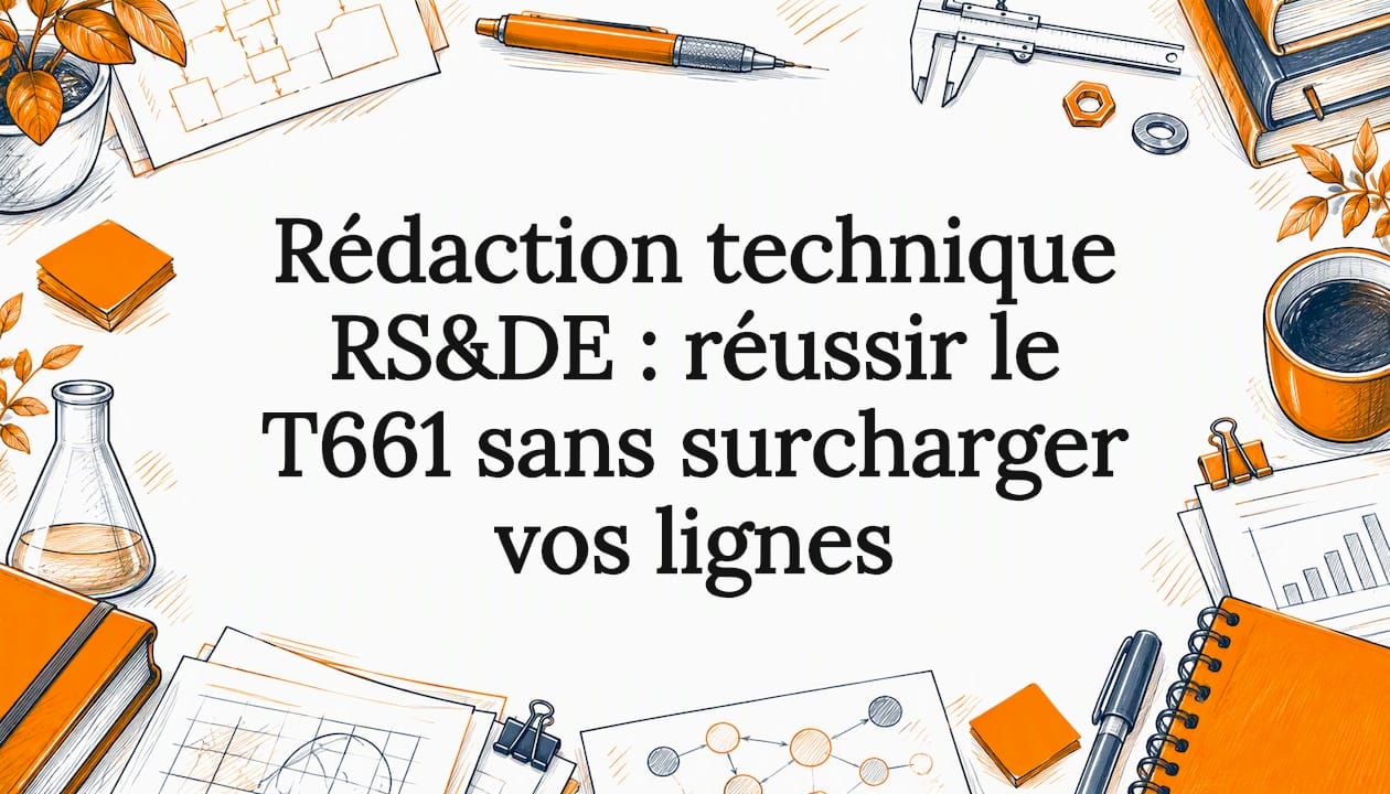 Carte de titre illustrée sur la rédaction RS&DE