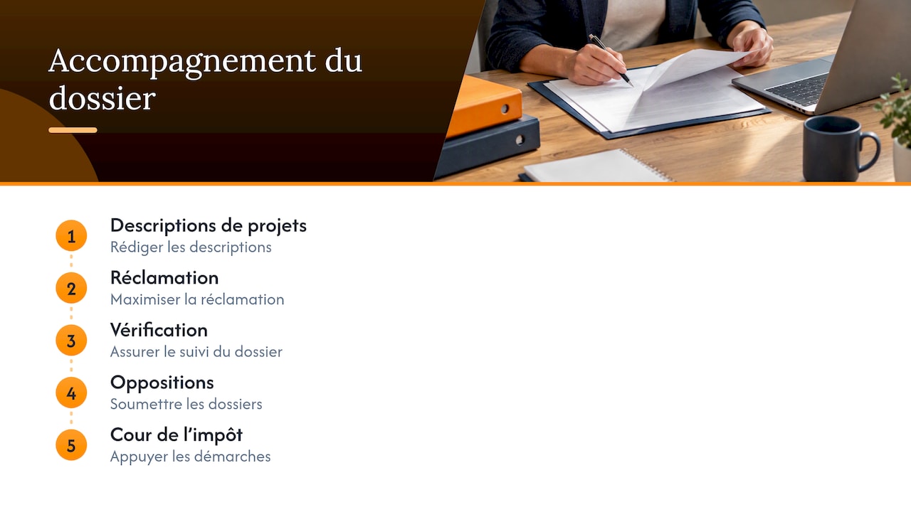 Comment nous pouvons vous aider à rédiger et défendre votre dossier — overview diagram